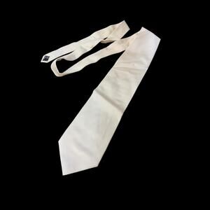 Vintage Angelino Italy silk tie white 58"